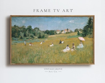 Samsung Frame TV Art – Impressionist Summer Landscape | French Country Painting | Feminine Wall Art | Art For Frame TV | FTV-280