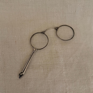 Antique Sterling Silver Lorgnette - Glasses  - Loop - Chatelaine Pendant - Art Deco