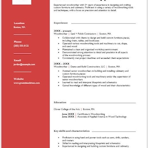Plantilla de currículum profesional / Carta de presentación / Versión de una página / Curriculum vitae / Currículum y carta de presentación fáciles de editar