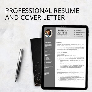 Modello di curriculum professionale / Modello di CV moderno e minimalista / Versione di una pagina / Curriculum vitae / Curriculum semplice / Curriculum facile da modificare