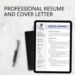 Professional Resume Template | Modern Minimalist CV Template | One Page Version | Curriculum Vitae | Simple Resume | Easy to Edit Resume