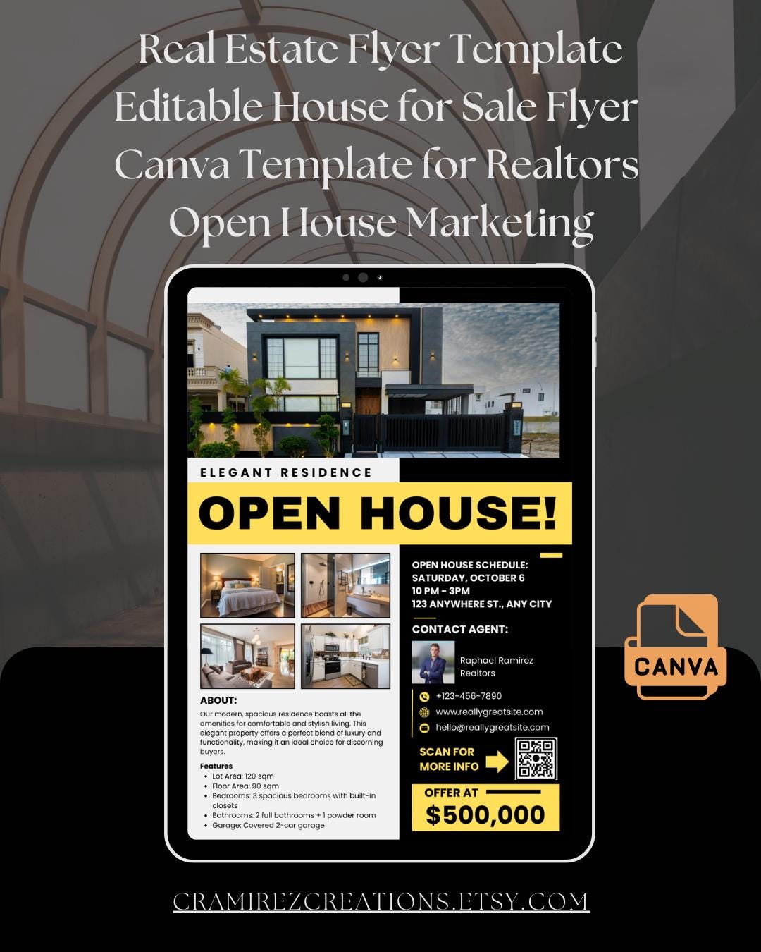 Real Estate Flyer Template | Editable House for Sale Flyer | Canva ...