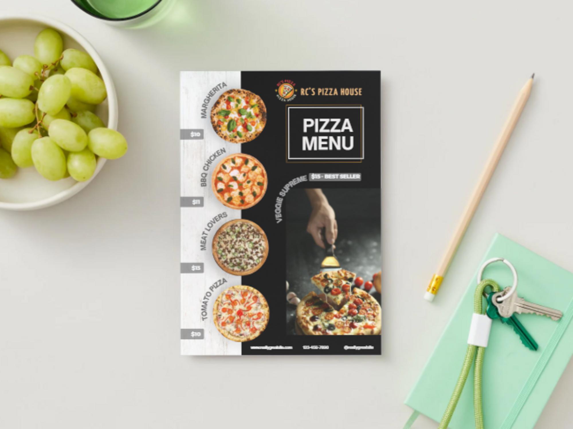 Editable Pizza Menu.pdf Editable Pizza Menu Template: Modern Restaurant Design (canva, 2-page ...