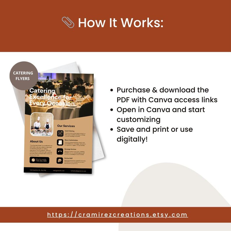 Editable Catering Flyer Template: Restaurant & Event Marketing (canva ...