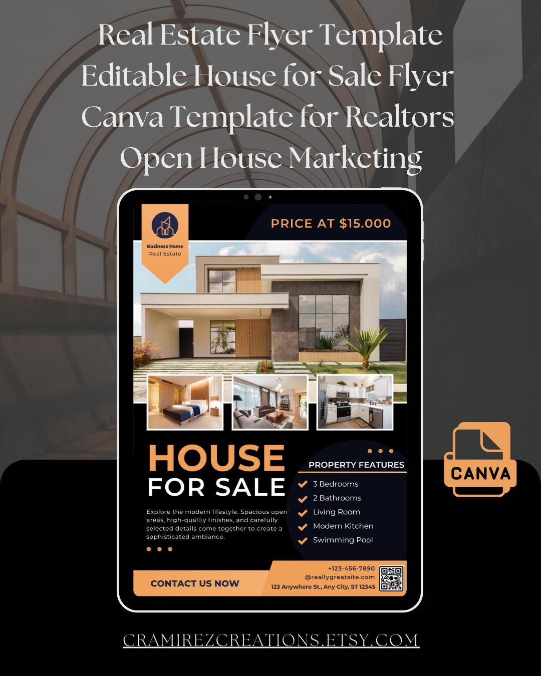 Real Estate Flyer Template | Editable House for Sale Flyer | Canva ...