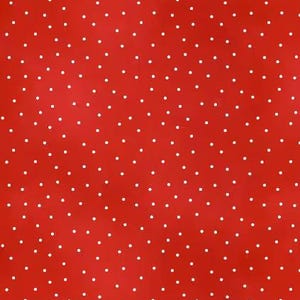 Tessuto di cotone a pois sparsi rosso ciliegia, modello 8119 M-R5 - Maywood Studio Basics - Mezzo metro