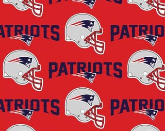 Tela 100% algodón de los New England Patriots de la NFL cortada a medida.
