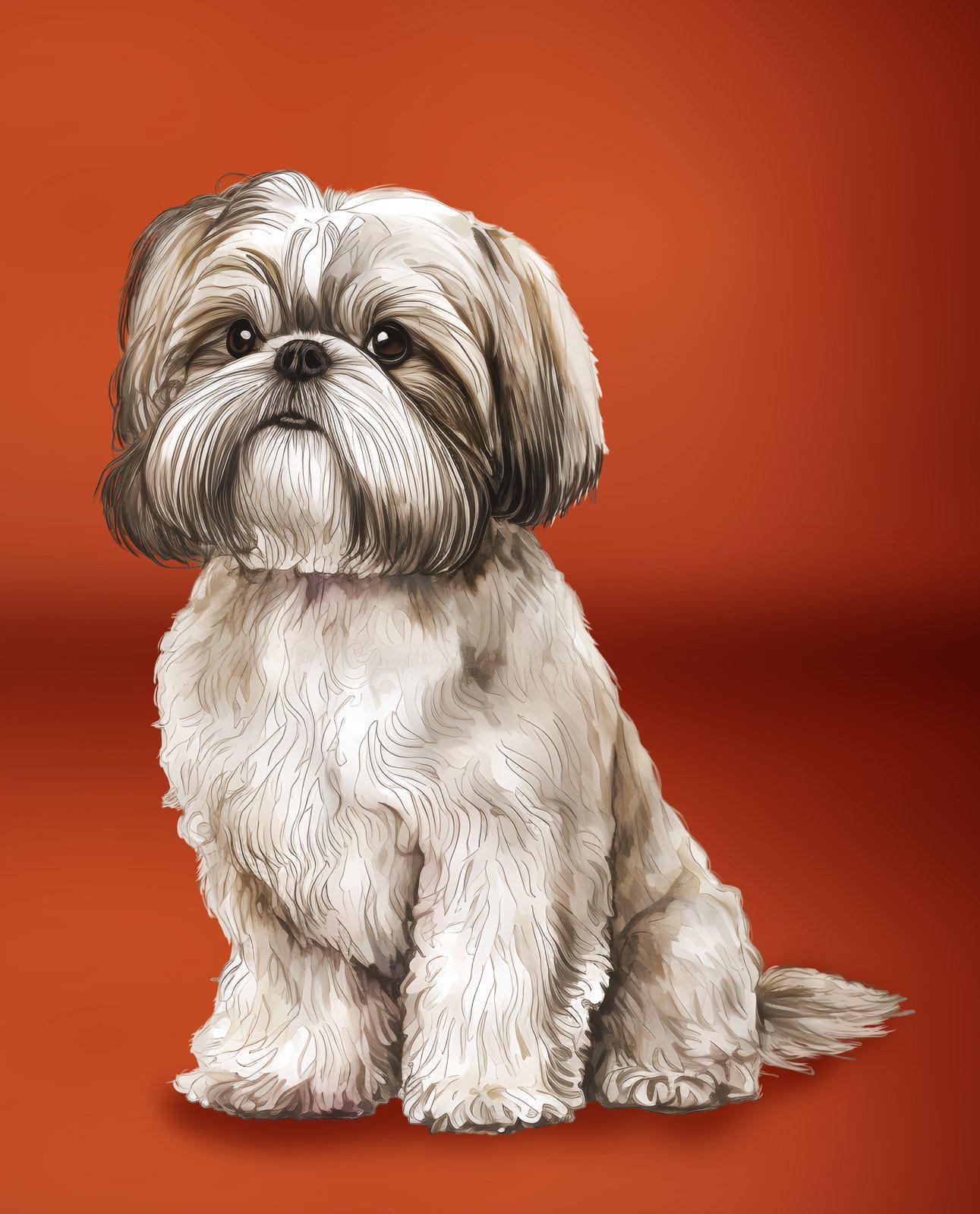 DT-Foust Exclusive DX-4824-3C-1 Multi - Shih Tzu Panel (35.5