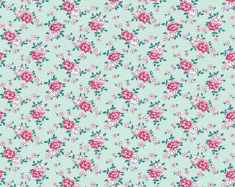 Tessuto di cotone floreale: Gerri Robinson Bouquet Mist - Al metro quadro