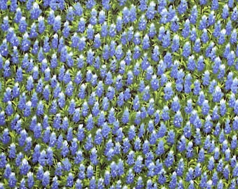 Moda Wildflowers Favorites Bluebonnets 100% Cotton Fabric by the Half Yard.
