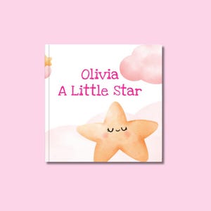 Livre pour enfants personnalisé Petite étoile, nouveau cadeau souvenir pour bébé garçon fille pour baptême, baptême, anniversaires, nouveaux parents, cadeau de grossesse