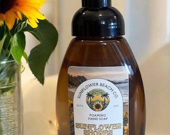 Sunflower Shores Foaming Hand Soap, Natural Beach Decor