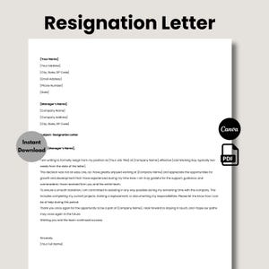 Carta de demissão editável, demissão de trabalho profissional, demissão de emprego para impressão, carta de rescisão, modelo formal de demissão