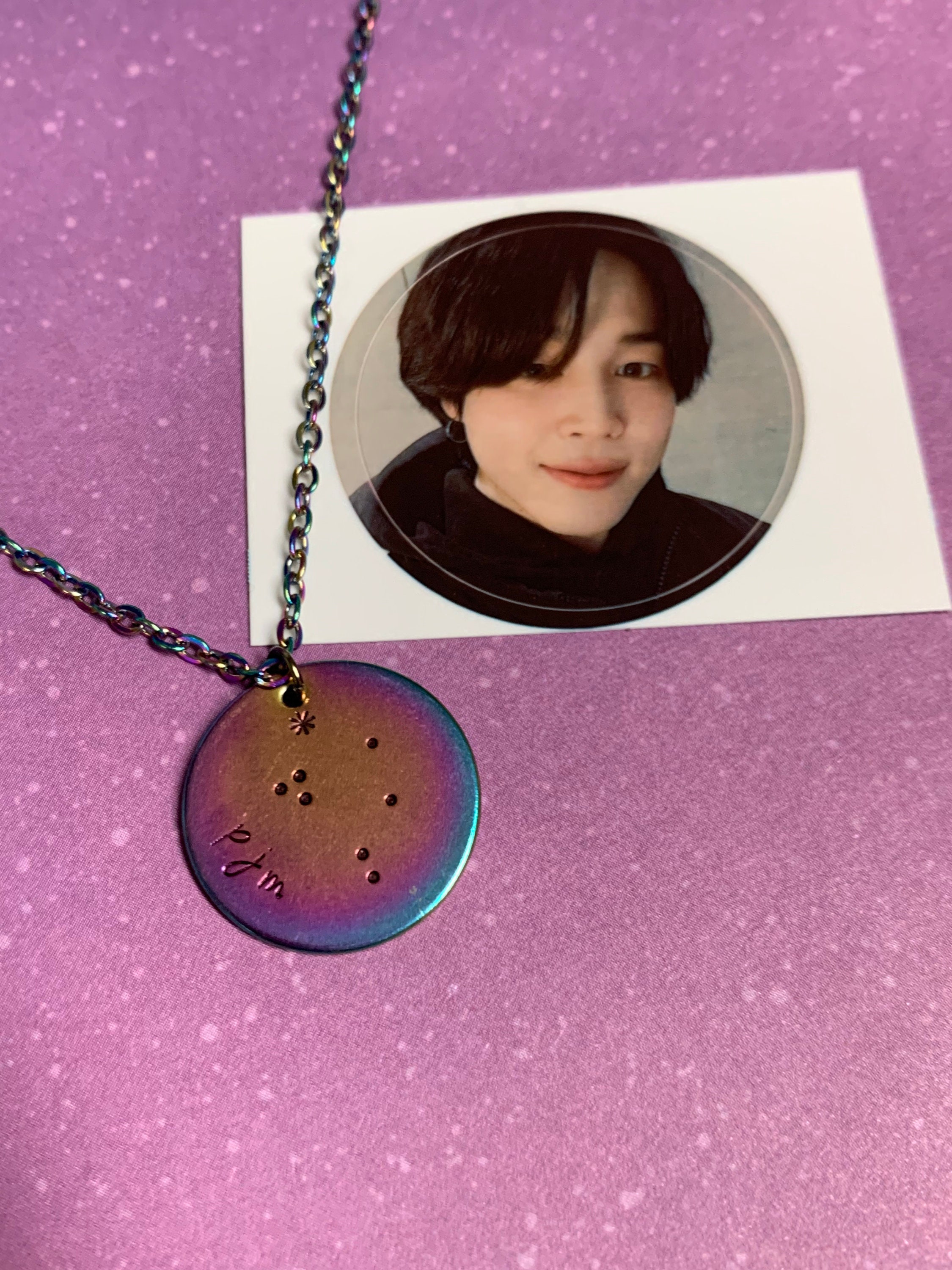 ☆BTS JIMIN 着用☆Aphrose★Sun Moon Pendant 6mm Rin.g★ BTS Army JIMIN “safety Pin Moon” Pendant K-pop Inspired