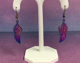 Rainbow Wing Earrings