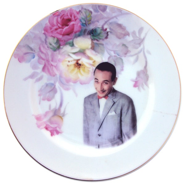 SALE - Damaged - Pee-wee Herman Portrait Plate 7.5"