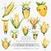 Grumpy Corn PNG Clipart, 12x Angry Vegetable Character PNG Clipart Set ...