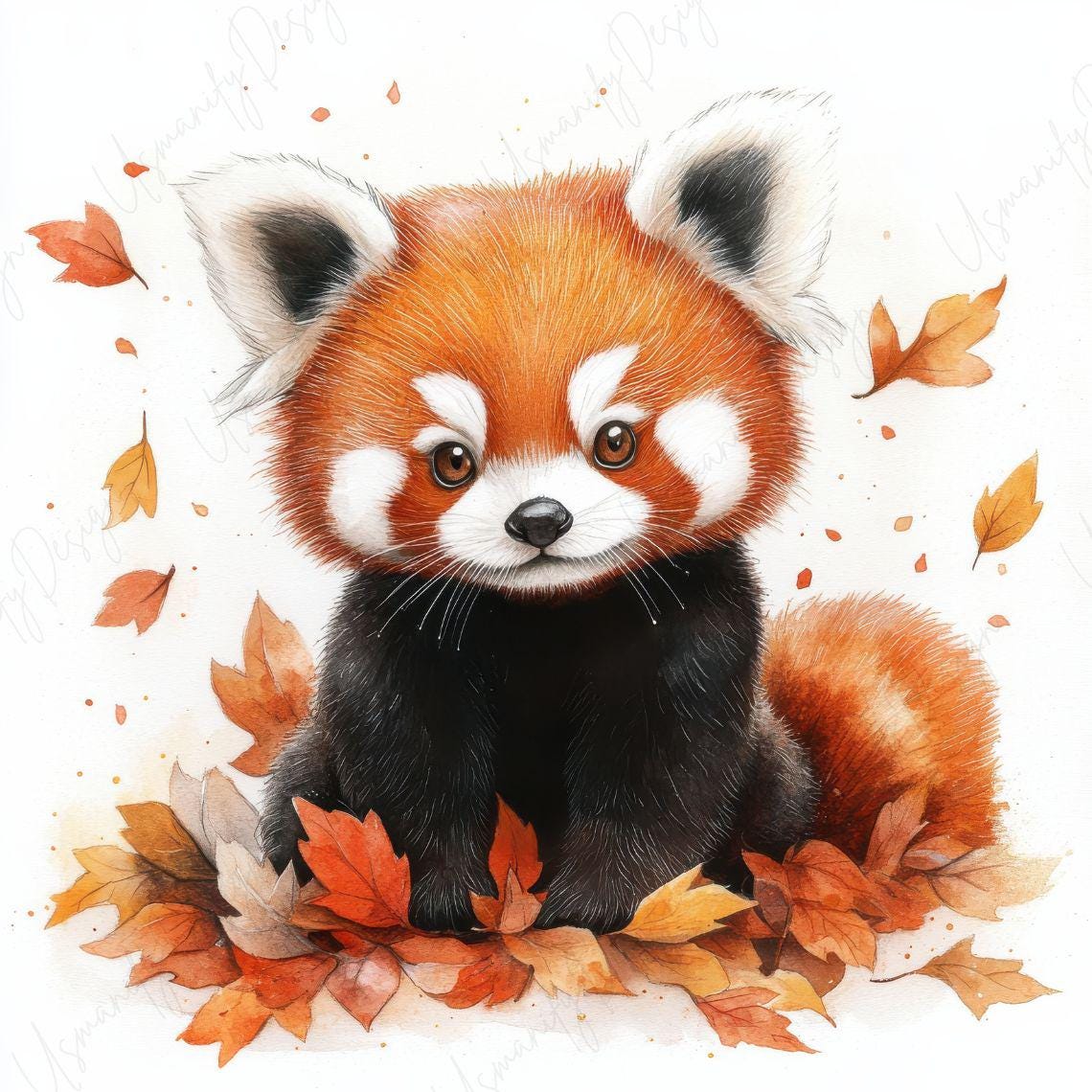 23種類のレッサーパンダの赤ちゃんのクリップアート、ジャンク