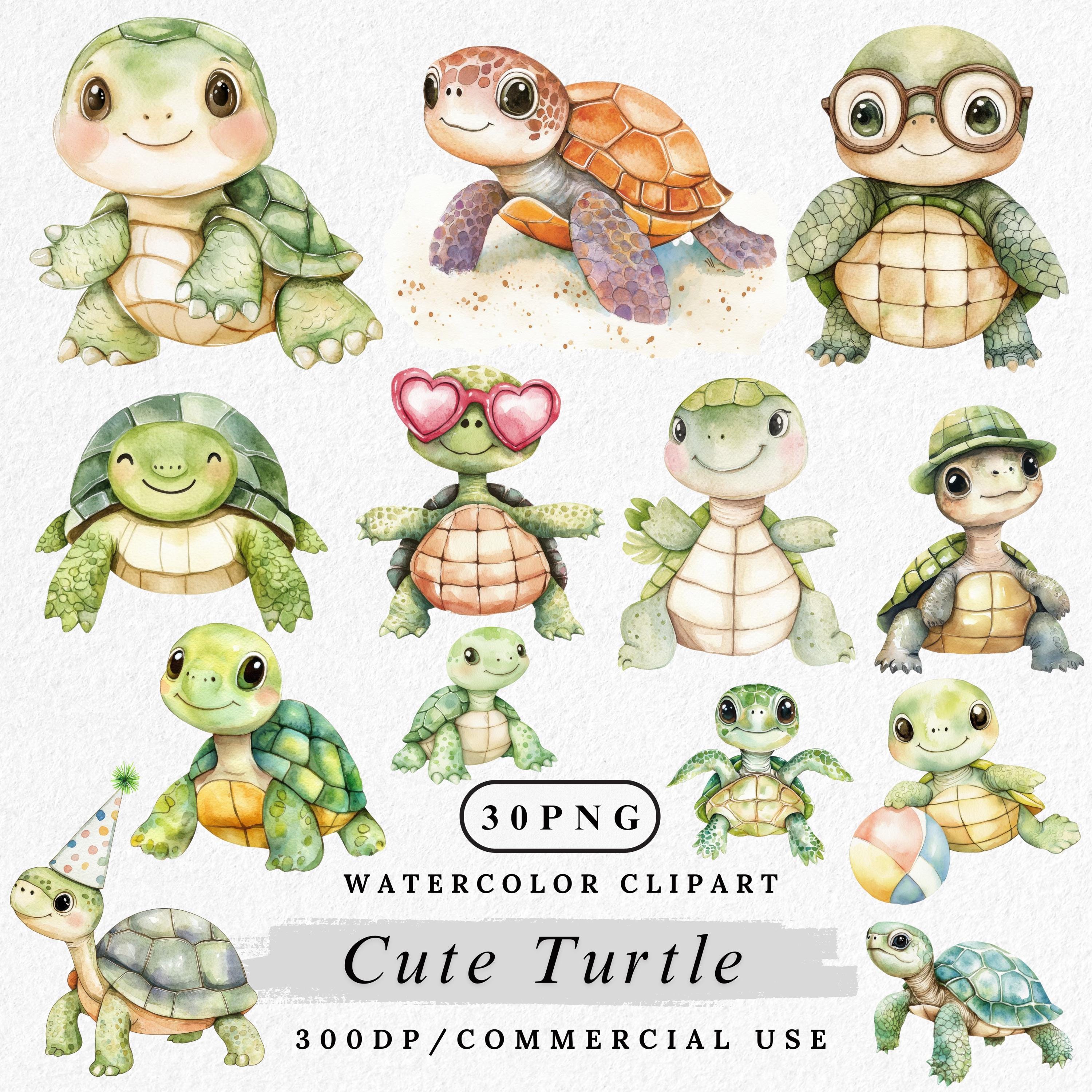 Kawaii turtle png - Etsy België, image size:3000x3000