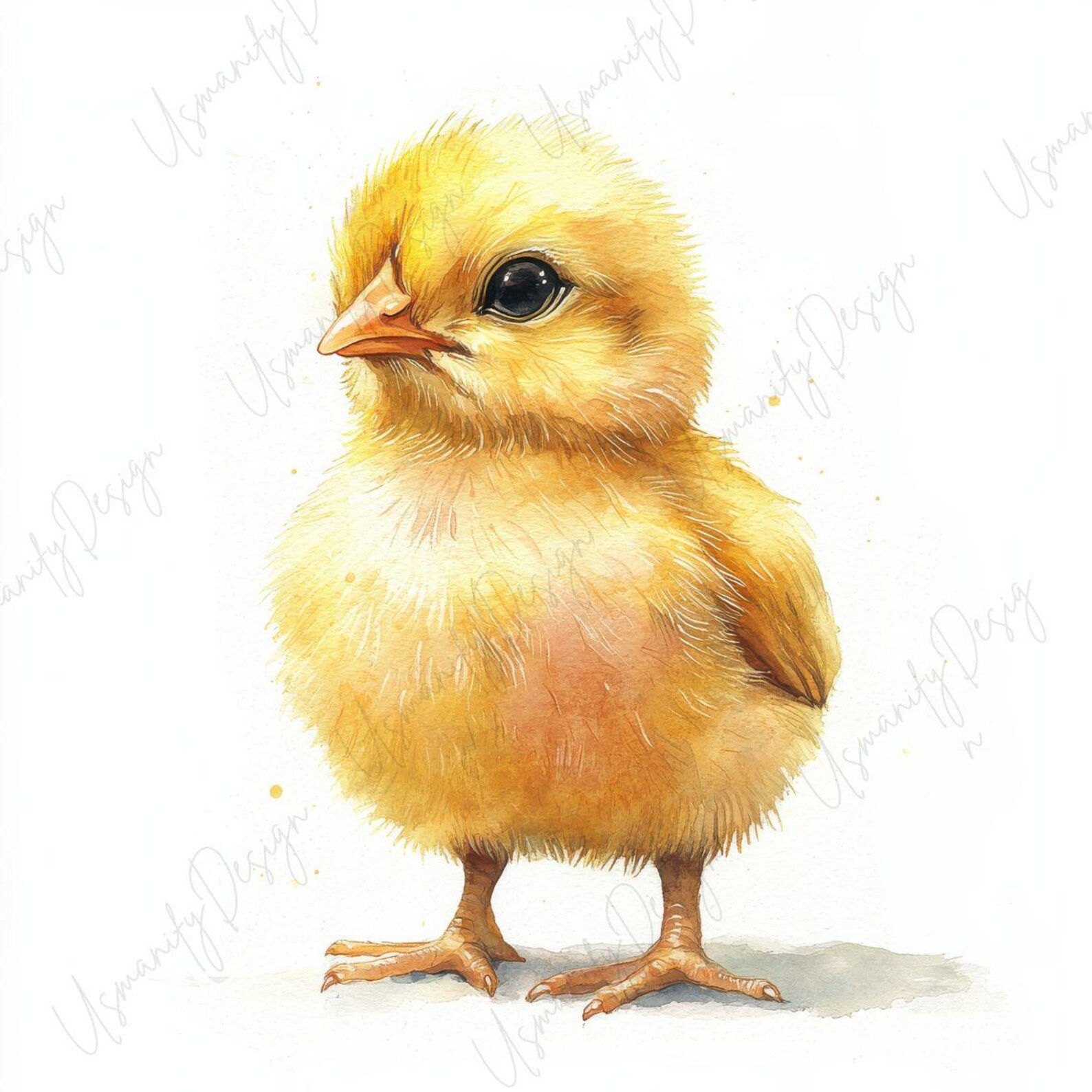 16 Watercolor Baby Chick Clipart JPG, Cute Easter Chick Illustration ...