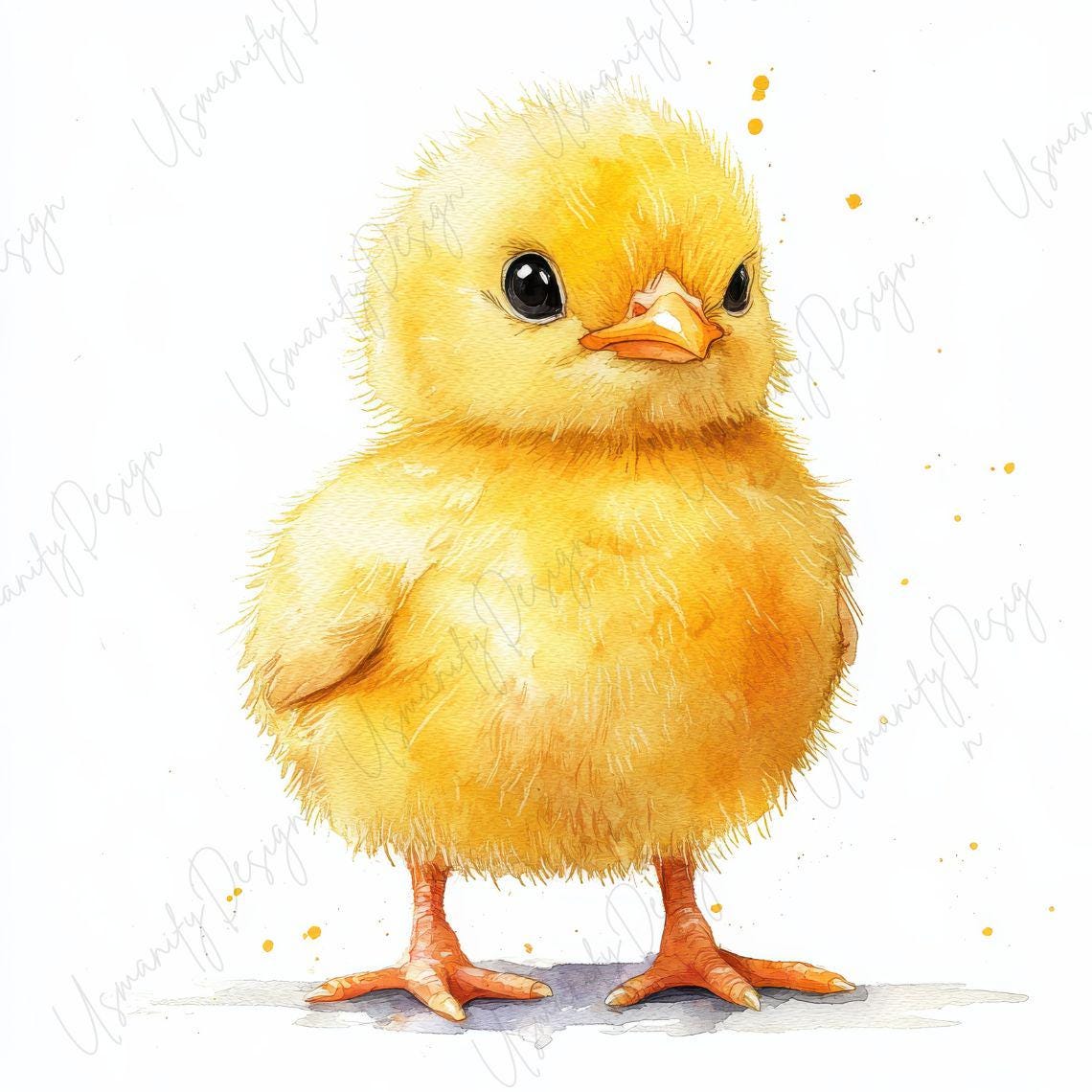 16 Watercolor Baby Chick Clipart JPG, Cute Easter Chick Illustration ...