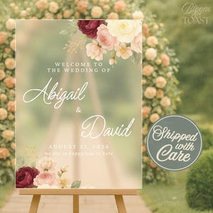Welcome Sign for Wedding Foam Board Welcome Sign for Wedding Ceremony Welcome To Our Wedding Custom Signage Couples Wedding Welcome Sign