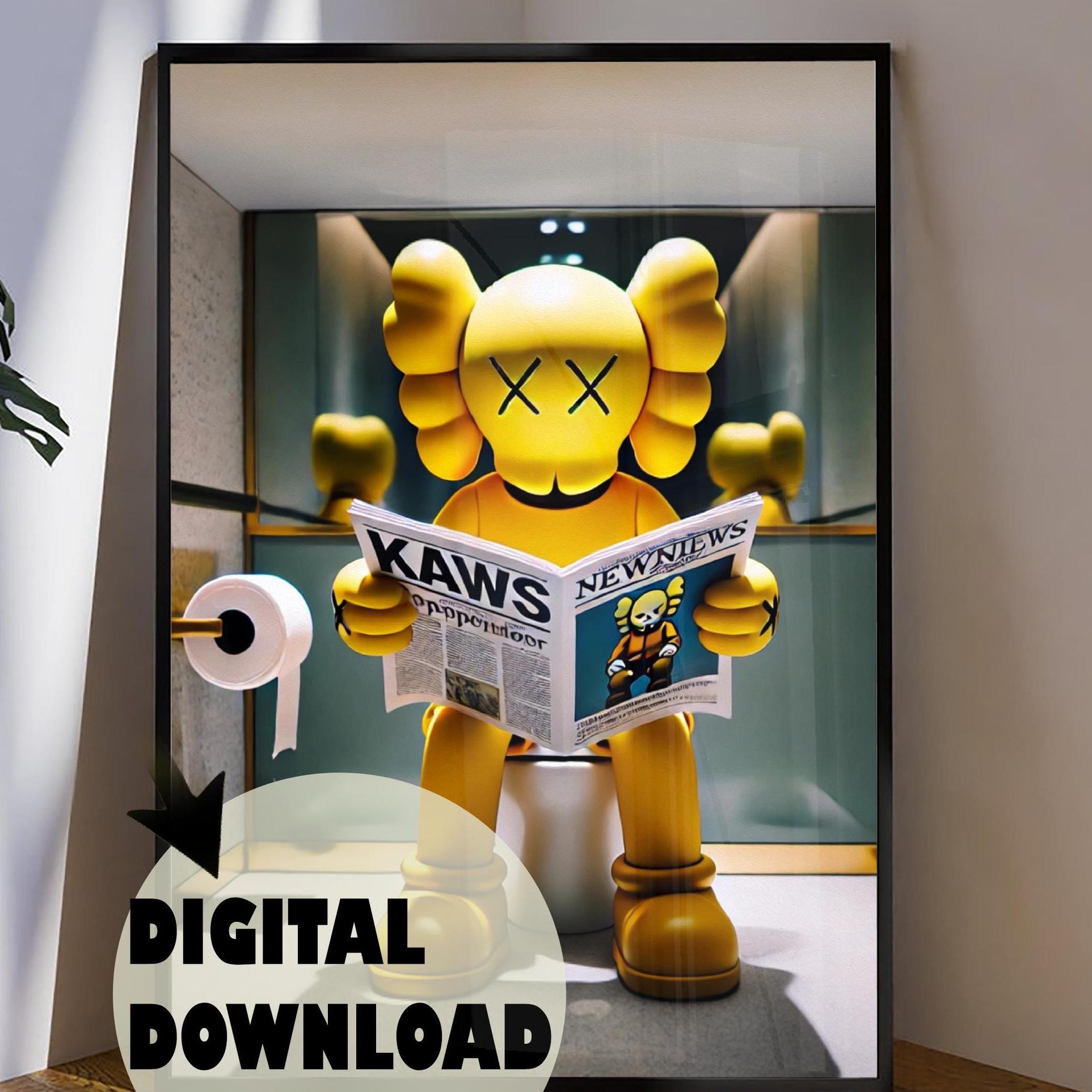 Yellow Kaws - Etsy Canada Yellow Kaws - Etsy Canada
