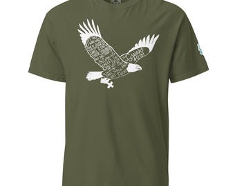 Bald Eagle Isaiah 40:31 with Cross Unisex t-shirt