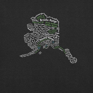 Alaska by cities Unisex t-shirt