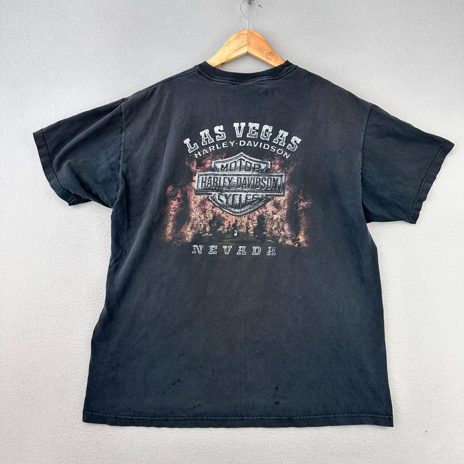 y2k❤️ Harley-Davidson ロゴ 透かし カモ タンクトップ 00年代 USA製 Harley-Davidson ハーレーダビッドソン モーターサイクル