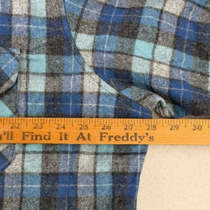 Pendleton Board Shirt Mens 3XLT Blue Plaid Wool Loop Collar Retro Flannel Surf image 7
