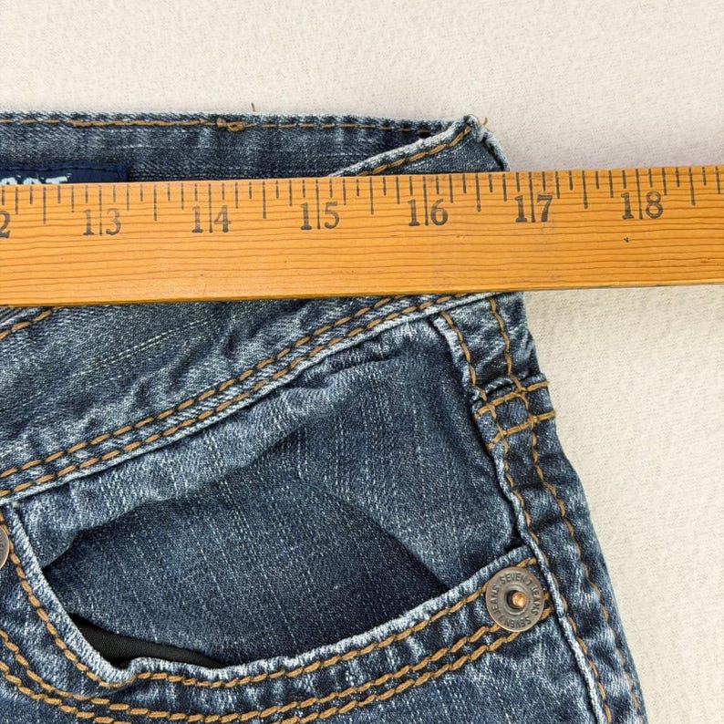 Jeans Seven7 Bootcut 34x32 Homme Bleu Délavé Denim Délavé Rodeo Flare Vêtements De Travail image 8