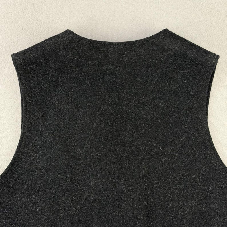 Vintage Filson Mackinaw Hunting Vest Mens 48 Style 20 Wool USA Heritage Charcoal image 5