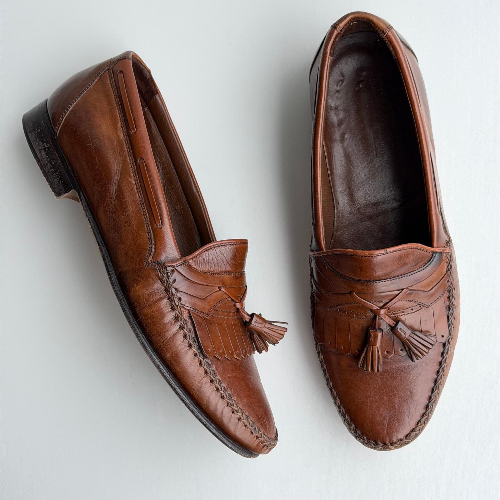 Johnston & Murphy Sz 10.5M Upton Wingtip Men\'s Brown Full Grain 24-2158 ITALY Johnston Murphy Mens Shoes - Etsy UK main image 3