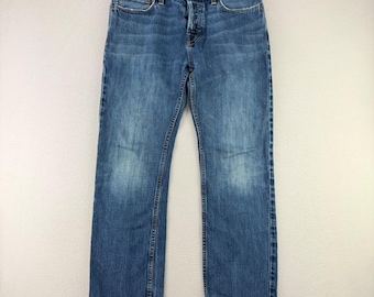 VTG American Eagle Straight Jeans Mens 32x32 Blue Denim Button Fly Y2K Cotton