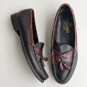 Sebago Tassel Loafers Mens 10.5M Brown Black Leather Moc Slip On Vintage Brazil Sebago | Shoes | Sebago Brownleather Classic Dan Mens Loafer  main image 4