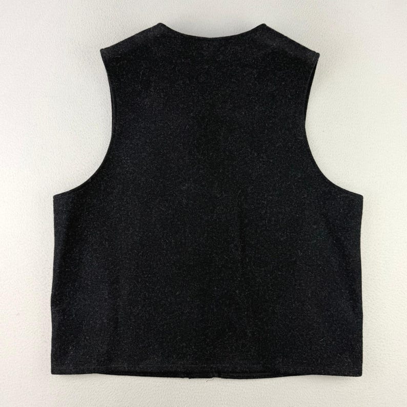 Vintage Filson Mackinaw Hunting Vest Mens 48 Style 20 Wool USA Heritage Charcoal image 4