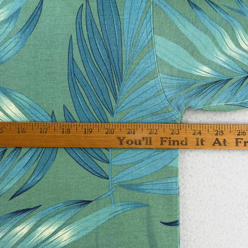 Tommy Bahama Palm Leaf Polo Shirt Mens Medium Green Tropical Hawaiian Cotton VTG image 8