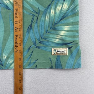 Tommy Bahama Palm Leaf Polo Shirt Mens Medium Green Tropical Hawaiian Cotton VTG image 9