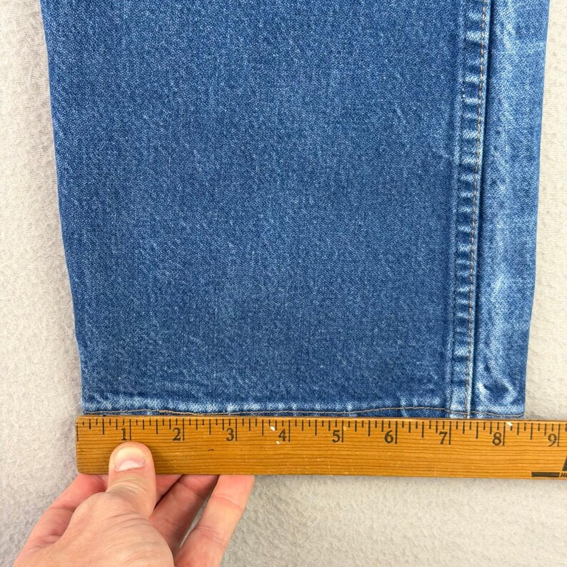 Wrangler Jeans Cowboy Cut 936 Men 36x33 Blue Slim-Boot Rodeo Work Faded Whiskers imagem 11