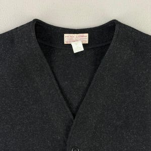 Vintage Filson Mackinaw Hunting Vest Mens 48 Style 20 Wool USA Heritage Charcoal image 2