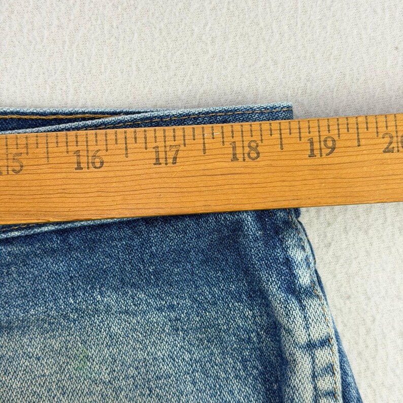 Wrangler Jeans 47MWZ Cowboy Cut Mens 36x30 Blue Faded Distressed Denim Rodeo Y2K image 9