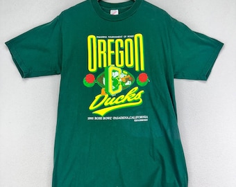 Vintage Oregon Ducks T-Shirt Mens Large 1995 Rose Bowl Disney Graphic Tee USA