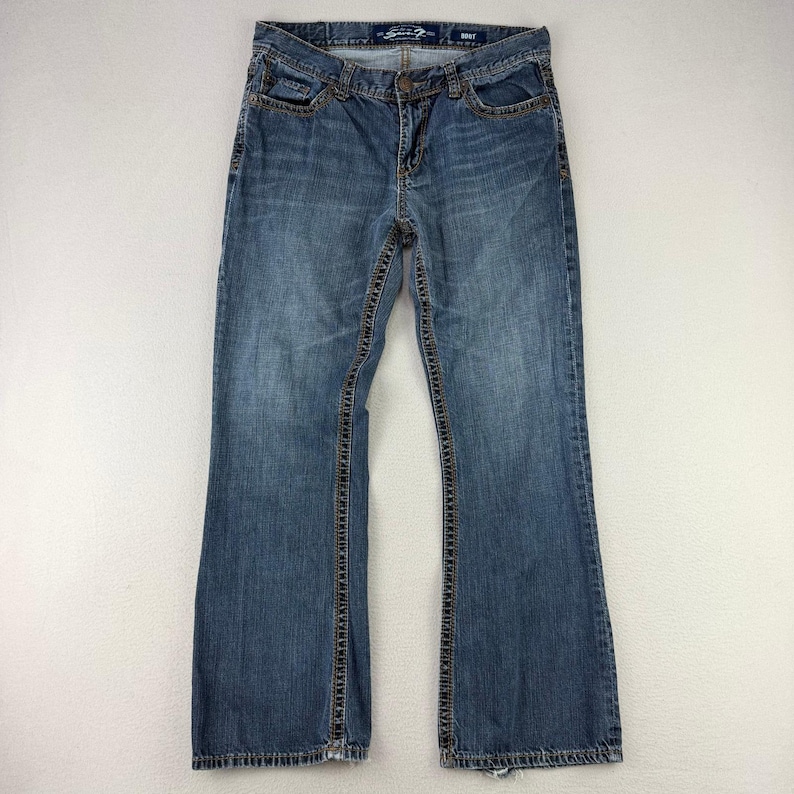 Jeans Seven7 Bootcut 34x32 Homme Bleu Délavé Denim Délavé Rodeo Flare Vêtements De Travail image 1