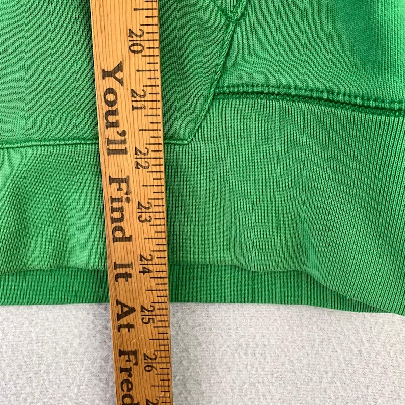 Vintage Y2K GAP 1969 Hoodie Mens M Green Zip Up Heavyweight Thick Distressed image 8