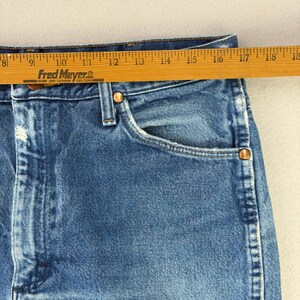 Wrangler Jeans Cowboy Cut 936 Men 36x33 Blue Slim-Boot Rodeo Work Faded Whiskers imagem 9