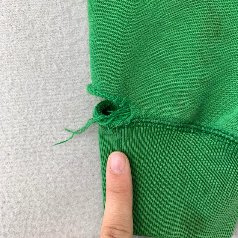 Vintage Y2K GAP 1969 Hoodie Mens M Green Zip Up Heavyweight Thick Distressed image 4
