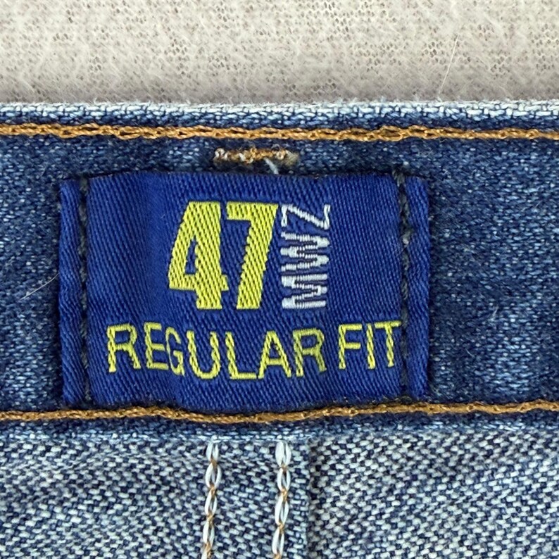 Wrangler Jeans 47MWZ Cowboy Cut Mens 36x30 Blue Faded Distressed Denim Rodeo Y2K image 8