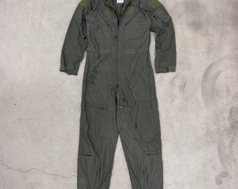 USAF Summer Flight Suit Men 42L Green Nomex FR Aramid Flyers Coveralls CWU-27/P