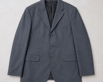 VTG Ralph Lauren Polo University Club Blazer Mens 42R Gray Wool 3-Button Jacket